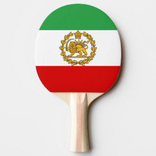 Persische Löwen und Sonnenflagge Krone Pahlavi Mon Tischtennis Schläger