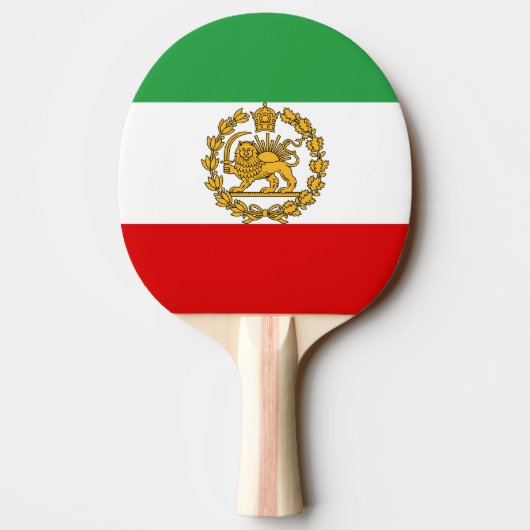Persische Löwen und Sonnenflagge Krone Pahlavi Mon Tischtennis Schläger (Rückseite)