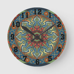 Persische Mandala-Uhr Runde Wanduhr