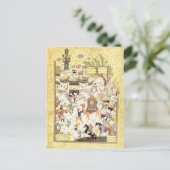 Persische Miniatur: Aziz & Zulaykha in Ägypten Postkarte (Stehend Vorderseite)