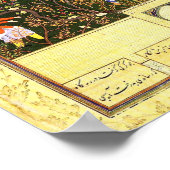 Persische Miniatur: Dieb im Obstgarten Poster (Ecke)