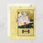 Persische Miniatur: Ein weiser alter Mann und ein  Postkarte (Vorne/Hinten)