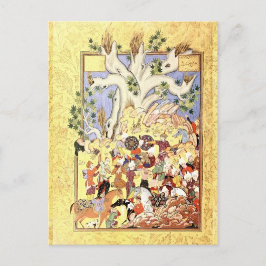 Persische Miniatur: Iskandar, entsorgt Postkarte (Vorderseite)