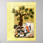Persische Miniatur: Majnun in versteckter Form Poster (Vorne)