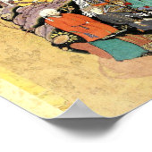 Persische Miniatur: Qays First Glimpses Layla Poster (Ecke)