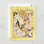 Persische Miniatur: Unzulängliches Geschenk der De Postkarte (Vorne/Hinten)