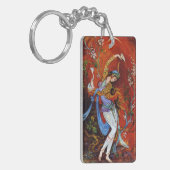 Persische Miniaturtanzen-Nymphe Schlüsselanhänger (Vorderseite links)