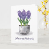 Persische Neujahrshyazinthen bringen Frieden Karte (Gelbe Blume)