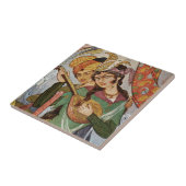 Persische Nymphe mit setar Fliese (Seite)