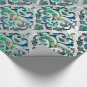 Persische orientalische Musterohrschnecke und Geschenkpapier (Ecke)