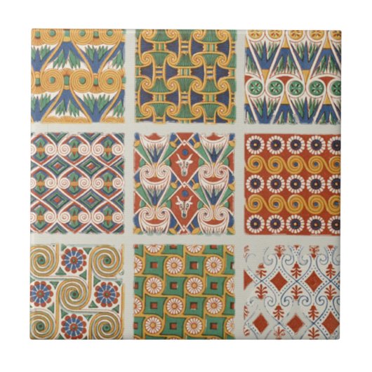 Persische Paterna bunt antike Eleganz Fliese (Vorderseite)