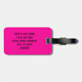 Persische Rose tief rosa Gepäckanhänger (Rückseite horizontal)