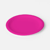 Persische Rose tief rosa Pappteller (Schrägansicht)