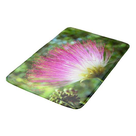 Persische Seidenbaum-Blume Bath Mat Badematte (Schrägansicht)