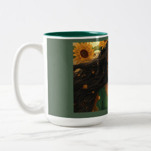 Persische Sonnenblumen-Dame Tasse   Elegante Blume