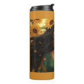 Persische Sonnenblumen-Damen-Tasse | Elegante Blum Thermosbecher (Nach links gedreht)