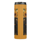 Persische Sonnenblumen-Damen-Tasse | Elegante Blum Thermosbecher (Rückseite)