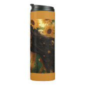 Persische Sonnenblumen-Damen-Tasse | Elegante Blum Thermosbecher (Nach rechts gedreht)