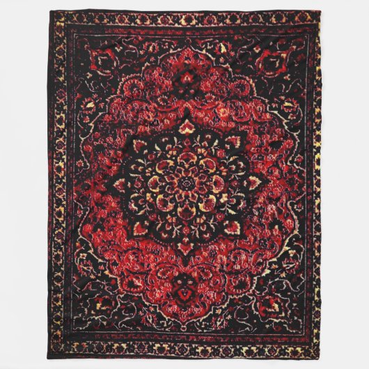 Persische Teppichkonstruktion in Rose Fleecedecke (Vorderseite)