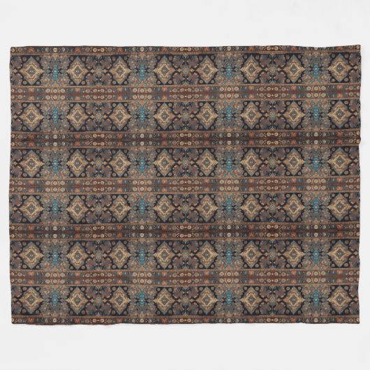 Persische trendy Beautiful Old Pattern Collection Fleecedecke (Vorderseite (Horizontal))