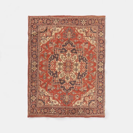 Persische Vintage Wolldecke-feine mit Blumenkunst Fleecedecke (Vorderseite)