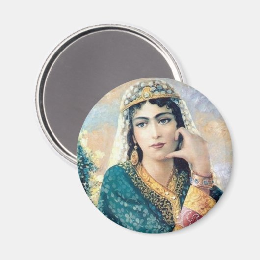 Persische Volksmalerei im Detail Magnet (Vorderseite/Rückseite)