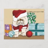 Persische Weihnachtskatze Feiertagspostkarte (Vorderseite)