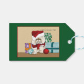 Persische Weihnachtskatze Geschenkanhänger (Vorderseite (Horizontal))