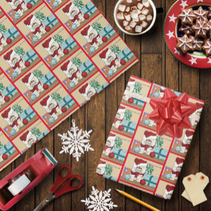 Persische Weihnachtskatze Geschenkpapier