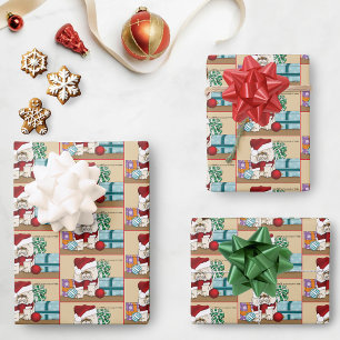 Persische Weihnachtskatze Geschenkpapier Set