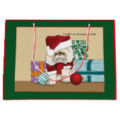 Persische Weihnachtskatze Große Geschenktüte (Vorderseite)