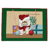 Persische Weihnachtskatze Große Geschenktüte (Rückseite)
