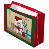 Persische Weihnachtskatze Große Geschenktüte (Vorderseite Schrägansicht)