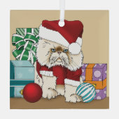Persische Weihnachtskatze Ornament Aus Glas (Rückseite)