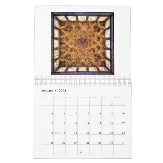 Persischer Architekturkalender Kalender (Jan 2026)