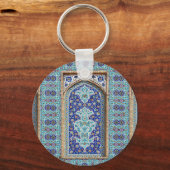 Persischer aufwändiger Ziegelmauerring Schlüsselanhänger (Vorderseite)