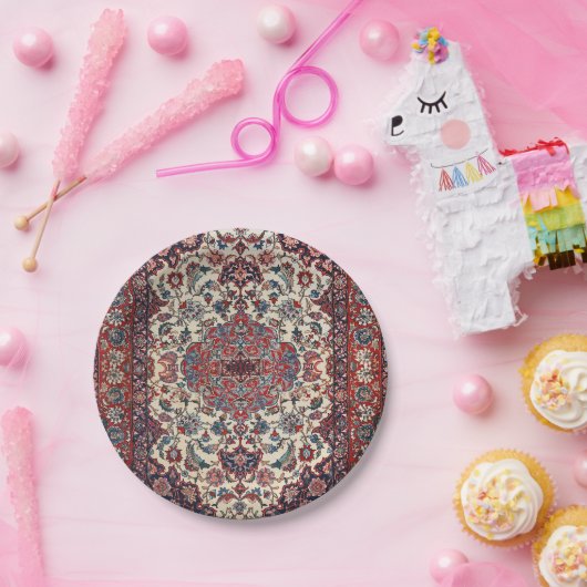 Persischer Blaucreme Pappteller (Party)