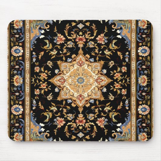 Persischer brauner Teppich Mousepad (Vorne)