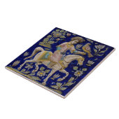 Persischer Falconer auf dem Horseback Repro Antill Fliese (Seite)