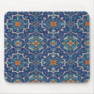Persischer Fliesen-Mausepad – Elegantes blaues Geo Mousepad