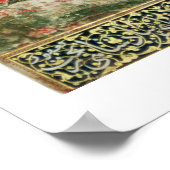 Persischer Garten, 15. Jahrhundert (mit Papier) Poster (Ecke)