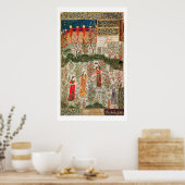 Persischer Garten, 15. Jahrhundert (mit Papier) Poster (Küche)
