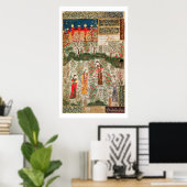 Persischer Garten, 15. Jahrhundert (mit Papier) Poster (Heimbüro)