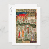 Persischer Garten, 15. Jahrhundert (mit Papier) Postkarte (Vorne/Hinten)