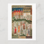 Persischer Garten, 15. Jahrhundert (mit Papier) Postkarte (Vorderseite)