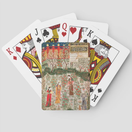 Persischer Garten, 15. Jahrhundert (mit Papier) Spielkarten (Rückseite)