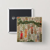 Persischer Garten, 15. Jahrhundert (w/c auf Button (Vorne & Hinten)