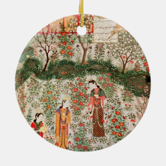 Persischer Garten, 15. Jahrhundert (w/c auf Keramikornament (Hinten)