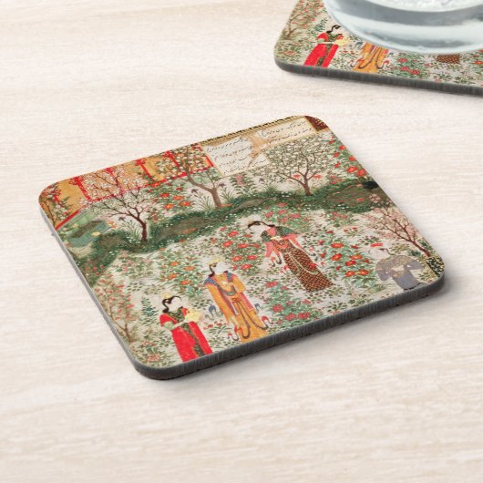 Persischer Garten, 15. Jahrhundert (w/c auf Untersetzer (Linke Seite)