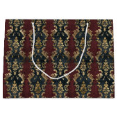Persischer Gold Damask Noir Muster (1) Große Geschenktüte (Vorderseite)